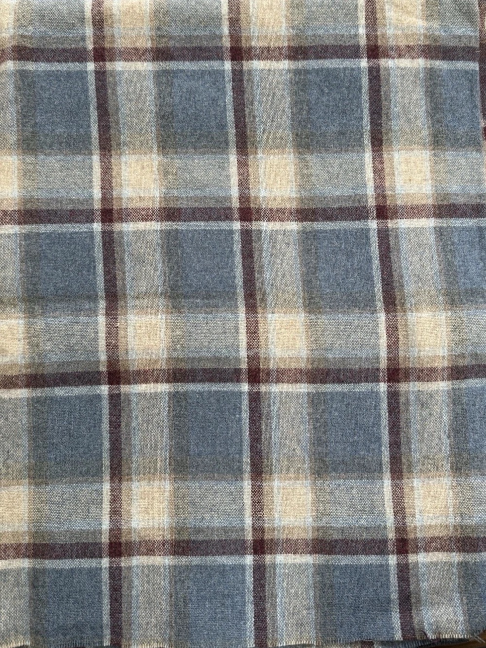 VTG Wool Like Apparel Medium Weight Woven Plaid Fabric 2 yards  + 10" L x 60" W